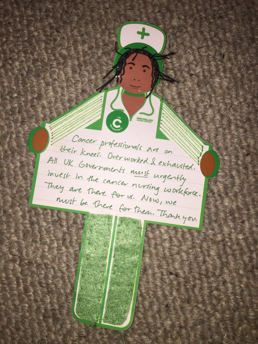 Just finished crafting my ⁦@Mac_campaigning nurse, ready to post so it can be displayed alongside many others to get the message to UK decision makers 🗣

With every stitch I thought about what it must be like being a cancer nurse right now. Exhausting. #TheForgottenC