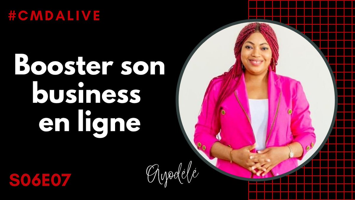 chedjoukm's tweet photo. Comment booster son business sur les applications META ? https://t.co/pjT0GM4Pjo
#CMDALive S06E07 avec Ayodélé ! https://t.co/J0RypQdHLW