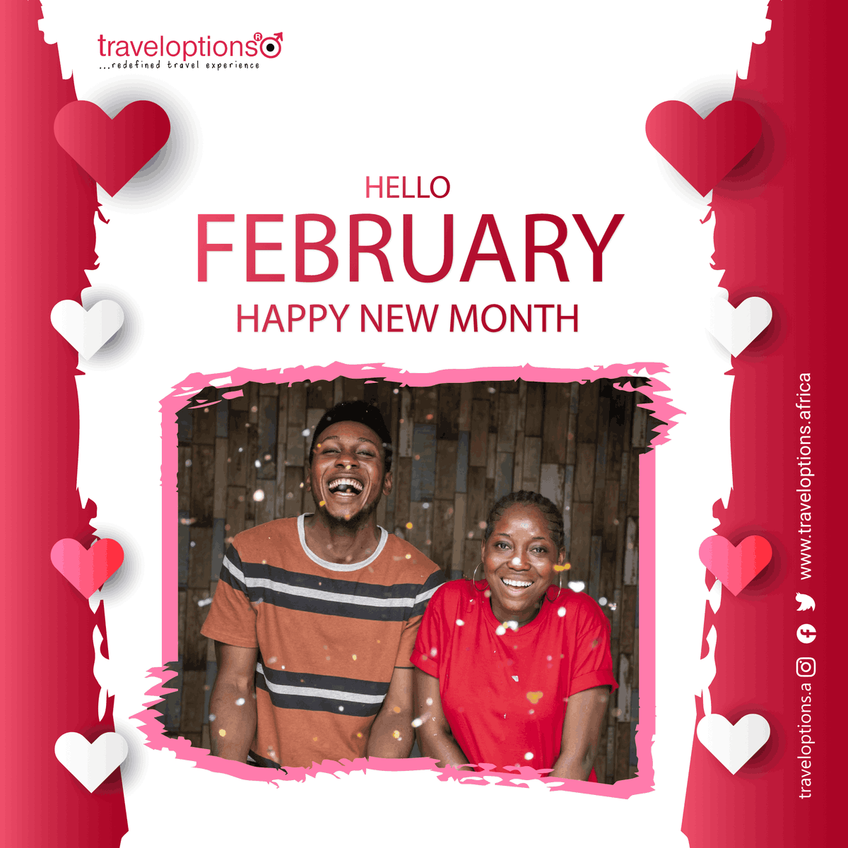 traveloptions_a's tweet photo. Happy New Month ๐ Celebrate love and loved once with amazing offers from https://t.co/xUk5lHTW7J
.
.
.
.
.
.
#valentine #travel #tour #love #traveloptions https://t.co/o2Reutnx7F