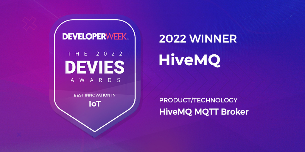 🎊 We're super excited &amp; honored to have won the 🏆 the 2022 DEVIES Award 🏆 in the #IoT category at DeveloperWeek 2022. ➡️ bit.ly/3HqgUS8 ⬅️ Thank you judges for recognizing us! A big shout out to our customers, partners &amp; the #MQTTCommunity for continued support!