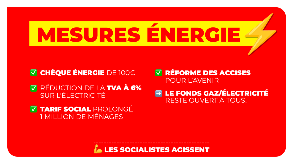 Énergie ⚡ Voici les nouvelles mesures, concrètes et immédiates, du gouvernement pour soulager le budget de l’ensemble des ménages. Cela représente une réduction des factures de plus d’1 milliard d’€.