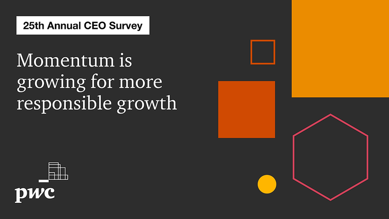 The 25th Annual CEO Survey shows UK CEOs are recognising the growing importance of connecting purpose to business strategy, and having demonstrable ESG credentials to attract the talent, customers and investment they need for growth. pwc.to/3udBIIE