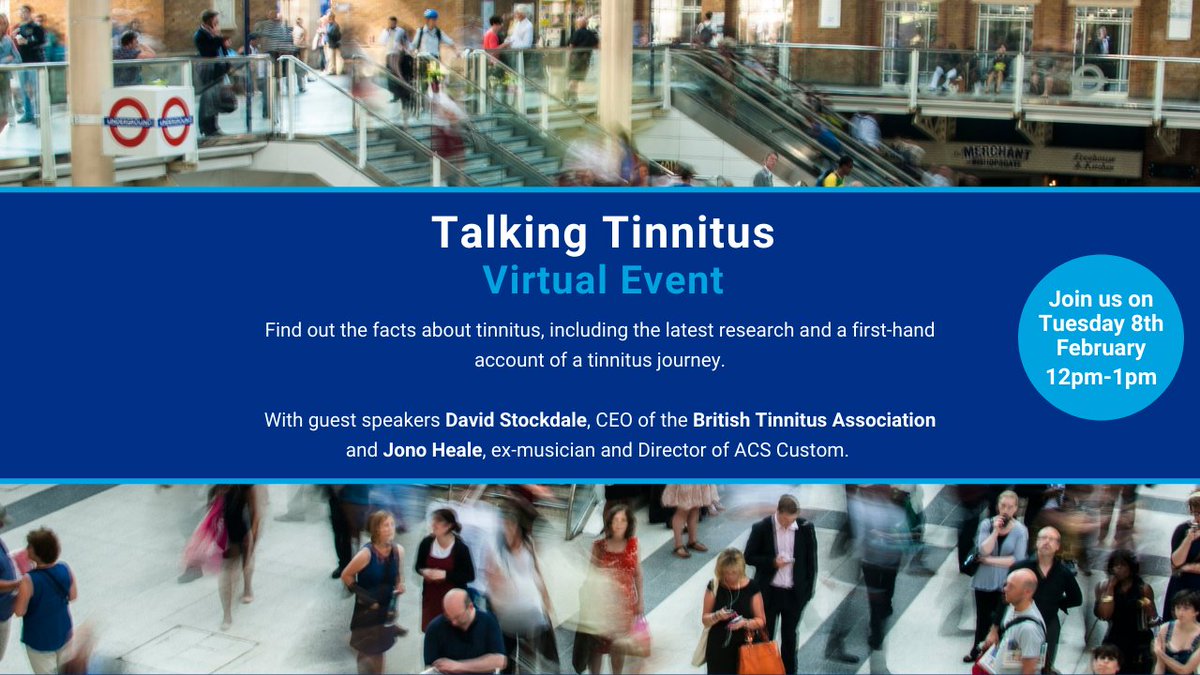 House of Hearing Ltd (@houseofhearing) on Twitter photo Don't miss next week's Virtual #Hearing Event!
There's still time to sign up for our free 'Talking #Tinnitus' virtual event, taking place on Tuesday 8th February at 12pm.
Learn more and sign up today at: houseofhearing.co.uk/news/talking-t…"
@BritishTinnitus <a href="/ACSCustomUK/">ACS Custom</a> <a href="/Jonoheale/">Jono Heale</a> Don't miss next week's Virtual #Hearing Event!
There's still time to sign up for our free 'Talking #Tinnitus' virtual event, taking place on Tuesday 8th February at 12pm.
Learn more and sign up today at: houseofhearing.co.uk/news/talking-t…"
@BritishTinnitus <a href="/ACSCustomUK/">ACS Custom</a> <a href="/Jonoheale/">Jono Heale</a>