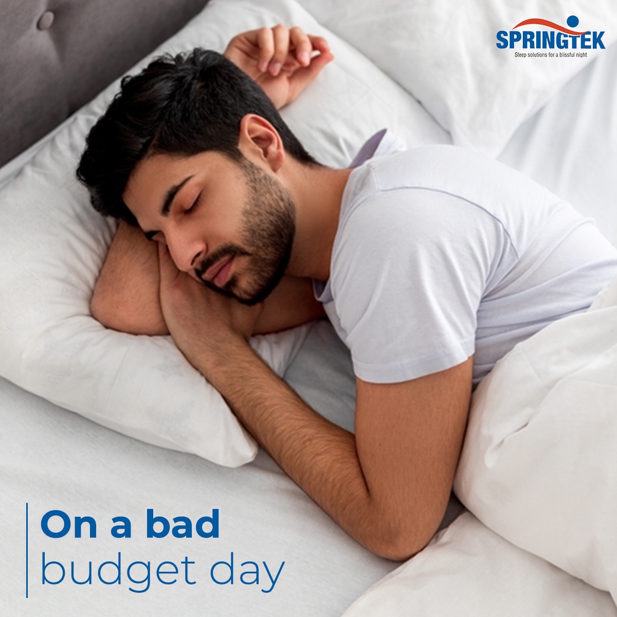 SpringtekM's tweet photo. It doesn’t matter how the budget was if you’re a Springtek sleeper 🤷 
You’re getting a good sleep, even if inflation is at it’s all time high 😛

#springtekmattress #mattress #sleep #unionbudget #budget2022 #snooze #furniture #mattresssale https://t.co/i5mIANIKLq