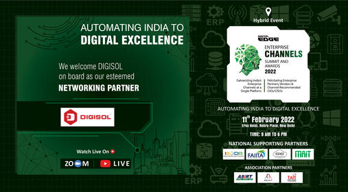 DigitalEdgeMag2's tweet image. DIGITAL EDGE ENTERPRISE CHANNELS SUMMIT &amp;amp; AWARDS 2022 to be held on 11th February 2022 in New Delhi.  For watching the event virtually please register yourself by clicking on this link: lnkd.in/g7YFCfTz
DIGISOL Shivaami Cloud Services Pvt. Ltd.
#Digisol #Shivaami