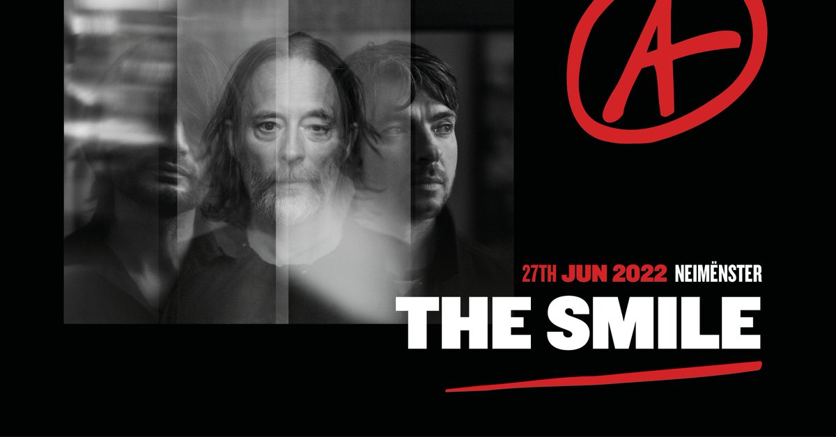 denAtelier's tweet photo. @radiohead 's Thom Yorke &amp; Jonny Greenwood + @SonsOfKemet ’s Tom Skinner = @thesmiletheband. It's nothing short of stunning &amp; ready to blow your mind at @neimenster on June 27th! 

🎫 Ticket sale starts on 04.02 at 11AM: https://t.co/LtYQJ4fhSo 
🎧 https://t.co/UPM8bohZ1o https://t.co/FLO0qkJdhM