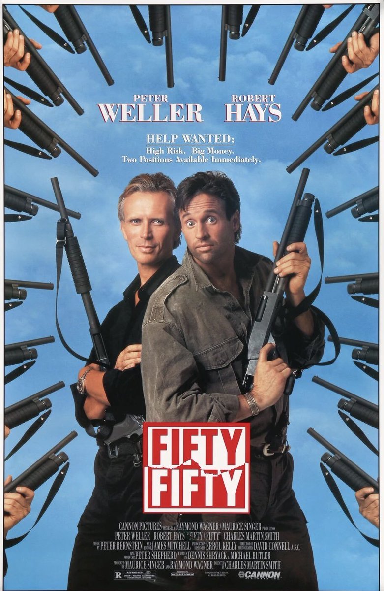 chopperfireball's tweet photo. On EH#118 we're joined by @CannonFilmGuide author Austin Trunick to review one of Cannon's final films, FIFTY/FIFTY (1992).

Ted Stryker and Robocop team up to overthrow a dictator in this surprisingly fun buddy movie.

Listen via iTunes, Spotify or wherever you get your pods. https://t.co/qrD5nnGISS