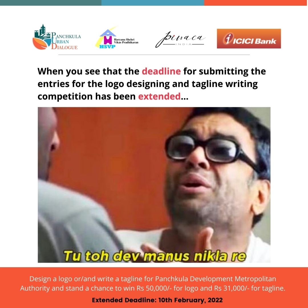 PUDevent's tweet photo. The deadline for the competitions has been extended till 10th February, 2022. 

Submit your entries and stand a chance to win 50,000 for logo and 31,000 for tagline.

For more details, click LINK IN BIO.

#logomakingcompetition #contestalert #contestalertindia #contest https://t.co/R4WU9JsYBa