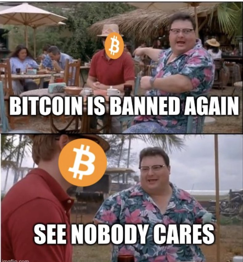 See nobody cares it has gotten banned 50 times.

#CryptoNews #Bitcoin #Ethereum #Metaverses