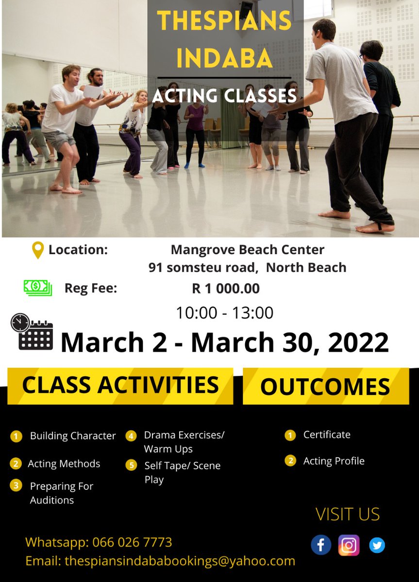 Durban Acting Classes Are Here, Register Today.

Dinky | Master KG | Congratulations Brian | #BBMzanzi | Katlego Maboe | #PodcastAndChillWithMacG