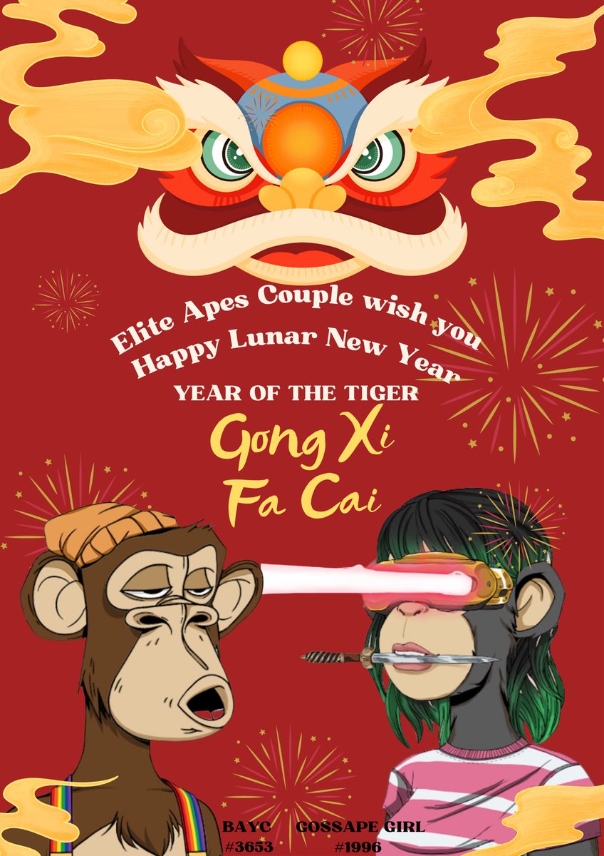 lilianTsang4's tweet photo. Happy Lunar New Year @gossapegirl @EliteApesHK 

#HappyTigerYear https://t.co/gEol2a0HCu