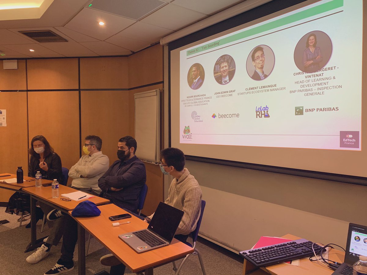 Merci à nos 4 speakers de ce matin pour parler #onboarding 💥💪 
4 regards, CFA, Tech, Grand Groupe et RH 👏
Et merci à notre partenaire <a href="/Walt_Community/">Association Walt</a> pour ce 2ème petit-dej pour rapprocher les mondes, celui de l’apprentissage et celui de la #EdTech 🤜 
Rdv en mars pour le #3!