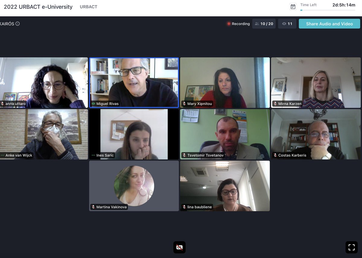 KAIROS_URBACT's tweet image. Here we go: The #kairosurbact Team is happy to participate in this year's edition of the #euniversity2022! 🥳

This morning, we are discussing the enablers and barriers of our Integrated Action Plans (PESTEL analysis)! #URBACT