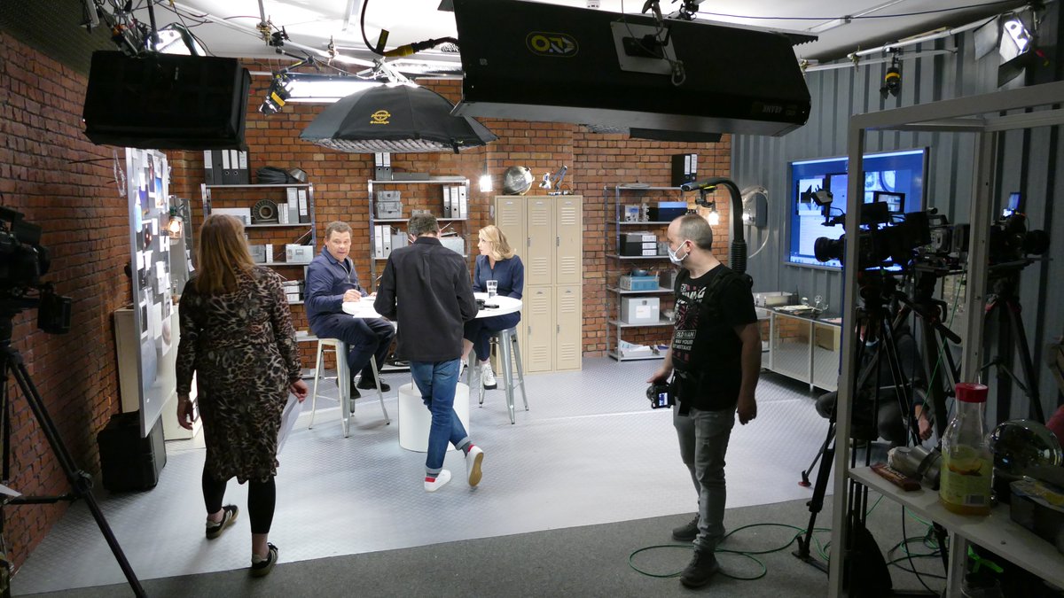 MCTVStudios's tweet image. Behind the scenes of &apos;Craig Charles: UFO Conspiracies&apos; in Studio 1 with built set history.co.uk/shows/craig-ch… #SkyHistory #FirecrackerFilms
