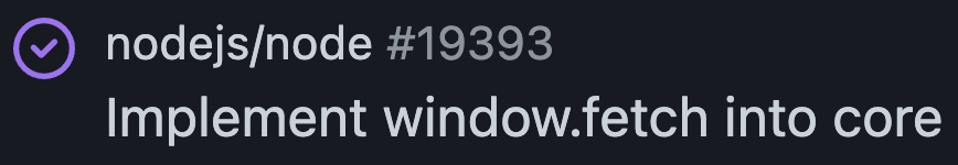 jaffathecake's tweet photo. Support for the fetch API has merged into Node.js! It's the implementation from https://t.co/8VxzQMBRpo.

Also in Node, the web streams API https://t.co/B8vHQZL2QP, and ways to convert between stream types https://t.co/T3OZIrIZAm https://t.co/AbHaqhgRMC