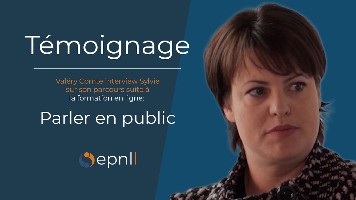 Discussion entre Valéry Comte et Sylvie sur son parcours, suite à la formation en ligne « Parler en public » de l'école de PNL de Lausanne.🌟👍 
Regarder la vidéo sur le lien suivant :
👉 youtu.be/4sEXu-4FtmY
#pnl #epnll #gestiondesemotions
