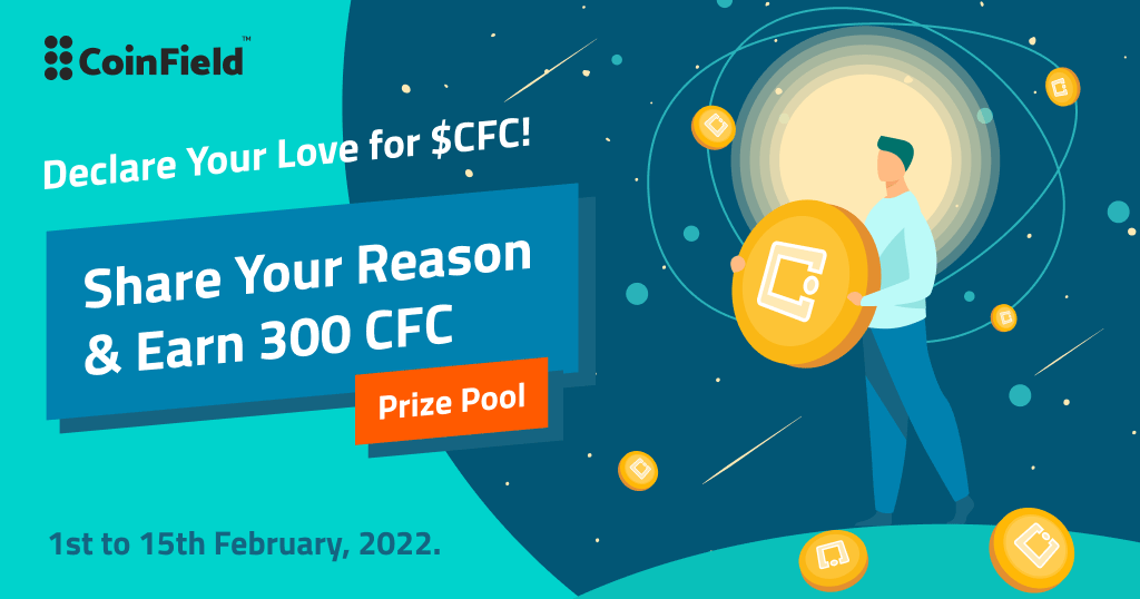 CoinFieldEX's tweet photo. 🤓 A crypto enthusiast &amp; $CFC 🪙
Could the most epic crypto love story.🥰 
It’s February, and we’re inviting you to declare your love! 
✅ Tell us why you love $CFC, 
✅ Share a $CFC-related photo.
✅ Tag a friend and mention ‘$CFC❤️’
🎁 10 Lucky Winners share 300 CFC! 🎁 https://t.co/ZZDy9nc8jm
