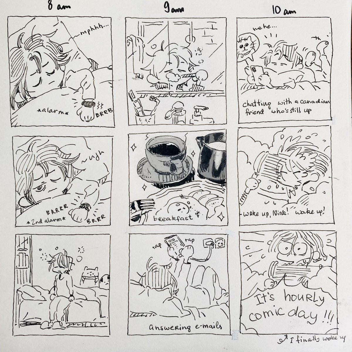 For the first time in years I remembered about hourly comic day!
Unfortunately I'm not doing anything exciting today haha