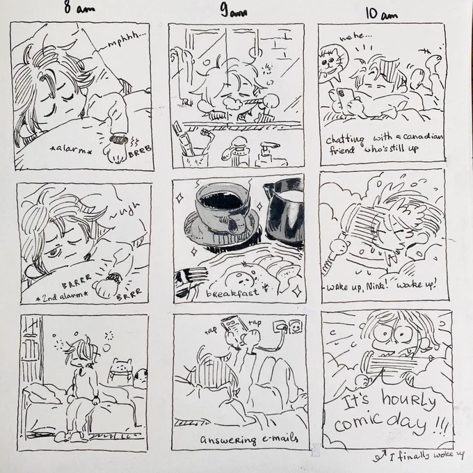 For the first time in years I remembered about hourly comic day!
Unfortunately I'm not doing anything exciting today haha 