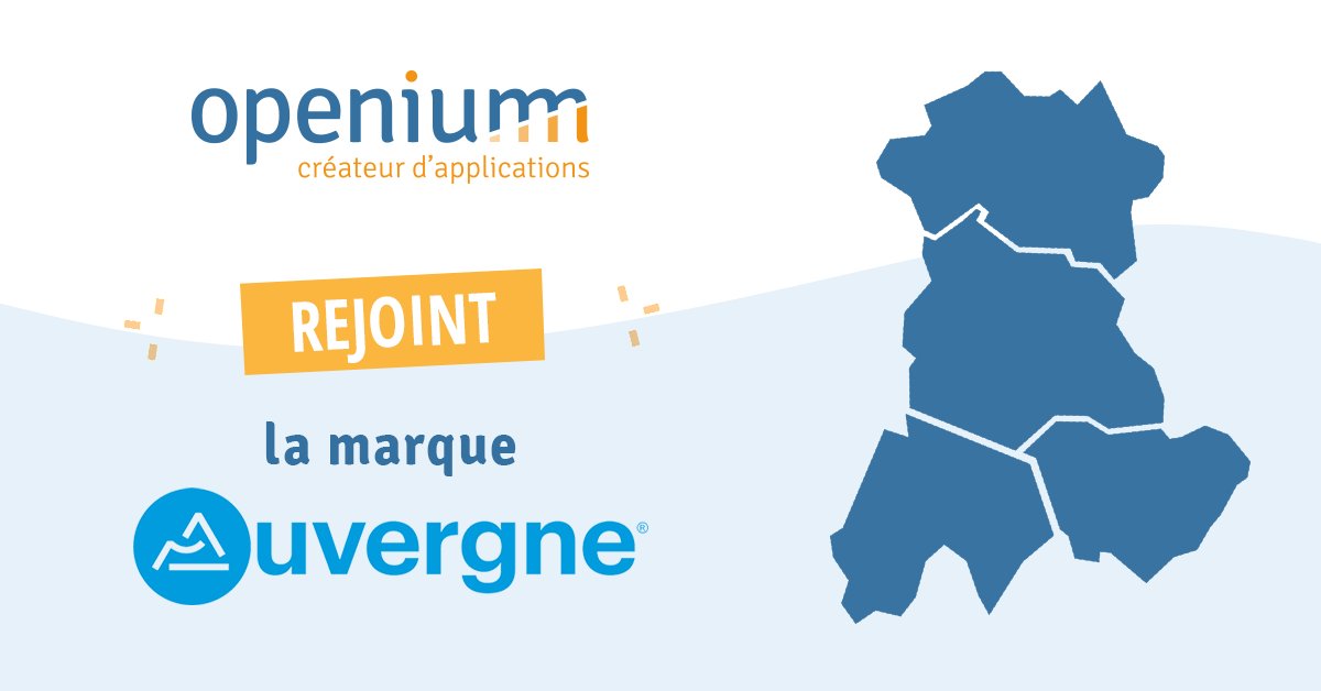 📢 𝗡𝗼𝘂𝘀 𝘀𝗼𝗺𝗺𝗲𝘀 𝗳𝗶𝗲𝗿𝘀 𝗱𝗲 𝘃𝗼𝘂𝘀 𝗮𝗻𝗻𝗼𝗻𝗰𝗲𝗿 𝗻𝗼𝘁𝗿𝗲 𝗮𝗱𝗵𝗲́𝘀𝗶𝗼𝗻 𝗮̀ 
<a href="/AuvergneMarque/">Auvergne - Compte Officiel</a> 
En rejoignant <a href="/AuvergneMarque/">Auvergne - Compte Officiel</a> et sa dynamique, 
<a href="/openium/">Openium</a> a la volonté de participer à l’attractivité des 4 départements auvergnats et de la faire rayonner ✨