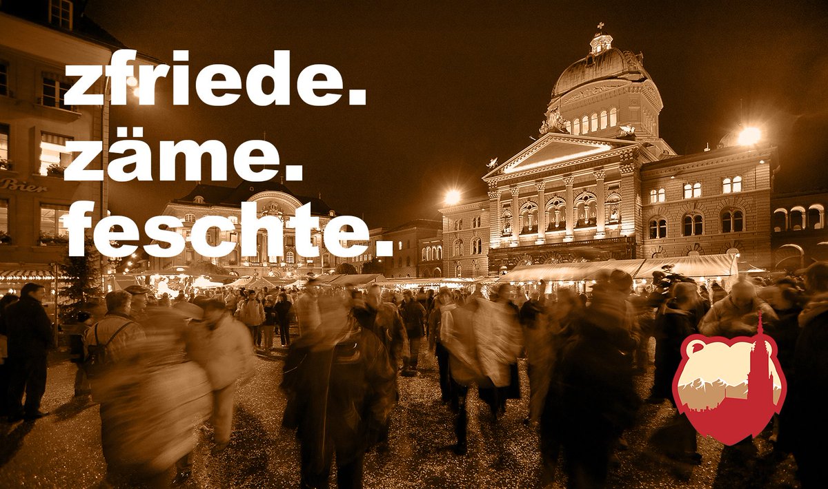 Das Warten hat bald ein Ende: Vom 24.-26.02.22 findet das BÄRNER STADTFESCHT definitiv statt! Unter dem Motto «zfriede.zäme.feschte.» präsentiert sich der Bevölkerung ein vielseitiges Programm - wir freuen uns riesig! bit.ly/3ARPIcu #bernerstadtfest #bernerstadtfest22