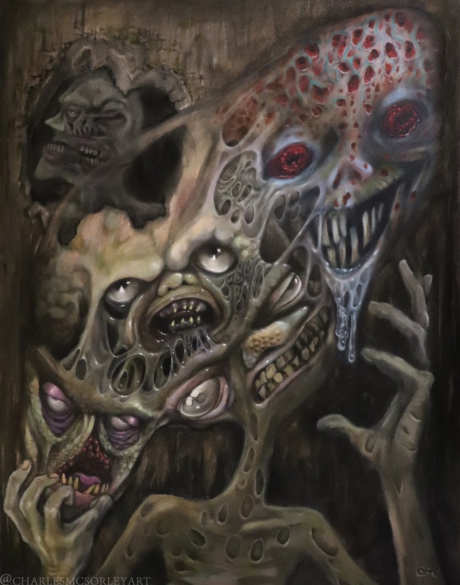 charlesmcslph's tweet photo. Hi Twitter!
Here's a couple of paintings I did over lockdown
(Right: "People are strange" Left: "Ruptured Conscience")
Oil on Canvas

DM for original art and prints! https://t.co/88C5bJgpju