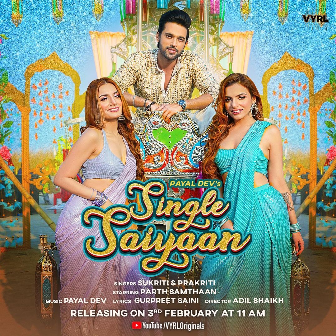 LoveSukriti's tweet photo. #SingleSaiyaan 💙💜❤
Dropping On The 3rd Of February 🎉
#ParthSamthaan #PrakritiKakr #SukritiKakar #SuPra 
@PrakritiKakar @Sukritikakar @LaghateParth @VYRLOriginals https://t.co/0gLqzaa8pz