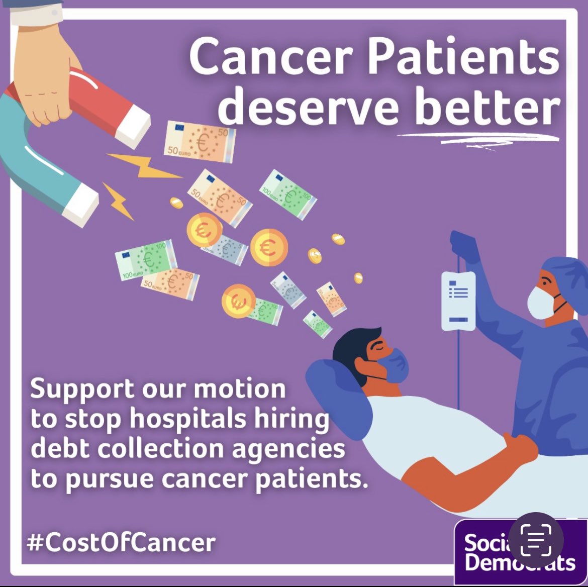 We need our #DubW TD’s to support the #CostOfCancer bill being put through by <a href="/SocDems/">Social Democrats</a> 

<a href="/LeoVaradkar/">Leo Varadkar</a> <a href="/jackfchambers/">Jack Chambers TD</a> <a href="/rodericogorman/">Roderic O’Gorman TD</a> <a href="/PaulDonnellySF/">Paul Donnelly TD</a> will you support the bill to;

• Abolish in-patient charge 🤒 
• Cap on outrageous parking 🚙 
• Curb debt collectors 🕵️‍♀️