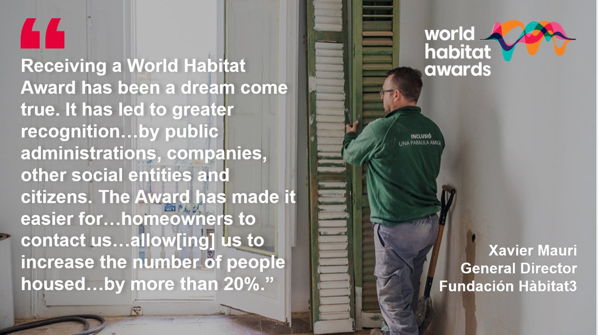 The #WorldHabitatAwards in partnership with <a href="/UNHABITAT/">UN-Habitat</a> strive to support projects with the potential to make the greatest impact in addressing the most challenging #housing problems. If you're involved with inspirational projects you should apply now

bit.ly/WHA2022Entries