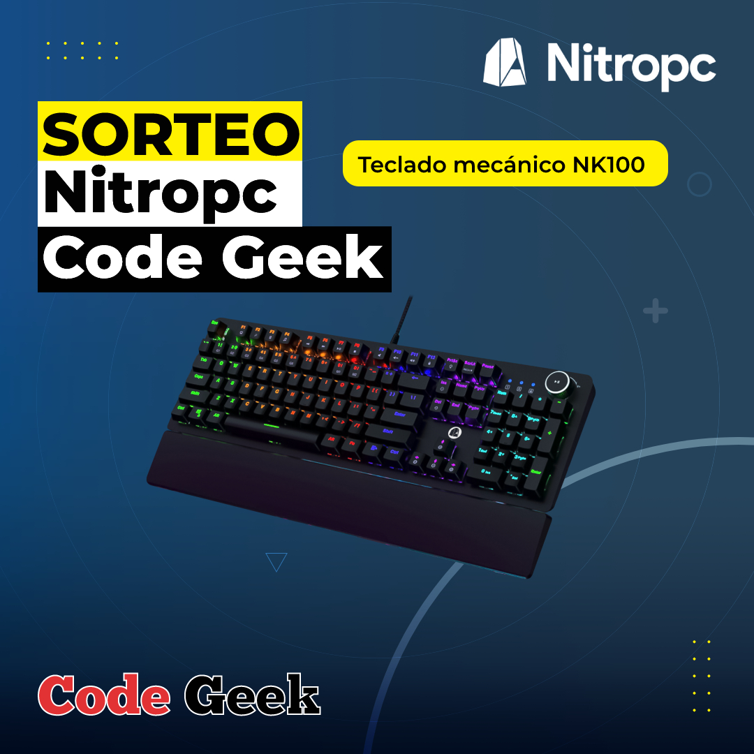 CodeGeekOficial's tweet photo. ¡#SORTEO DE TECLADO #GAMING de 
@Nitro_PC ! ⌨️🔥🖱️

REQUISITOS PARA PARTICIPAR:
➡ Síguenos en Twitter 
➡ Síguenos en Instagram https://t.co/tVe6MJvIoy
➡ Sigue en Twitter a @Nitro_PC
➡ Sigue en Instagram a https://t.co/JsmoBXJEso
➡ RT a este tweet 🔄
 
📢 Ganador Lunes 14/02 https://t.co/kfhpeXR4gE