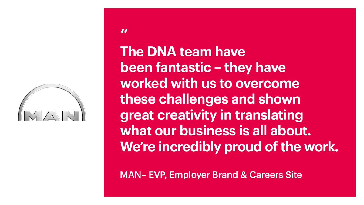 tweetaredna's tweet photo. There’s nothing better than a happy client! Find out more about the EVP and #EmployerBranding project that we worked on for @mantruckbusuk to help define and deliver their story. 

https://t.co/6KOsJnH0YU

#employerbrand #careerswebsite #talentattraction #employeeengagement https://t.co/Ws2b2W9yqu