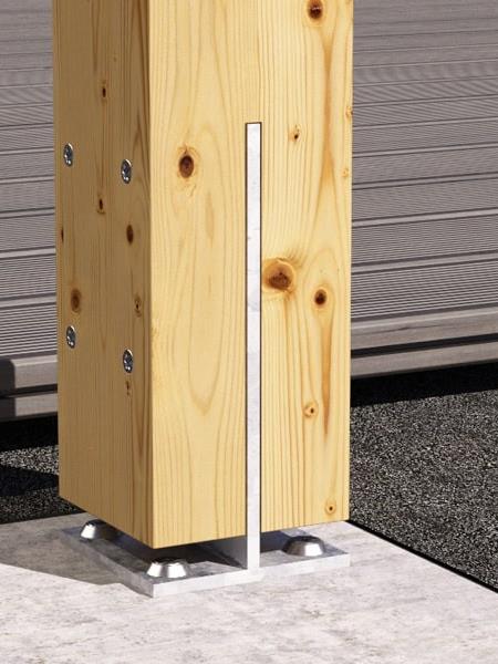 F70, a concealed post base designed to accommodate post bases of all sizes. Available without holes or with holes. The knife plate of the F70 is used to create a concealed joint, for a superior aesthetic appearance.
blackwoodbollards.co.uk/products/f70/

#postbase #holztechnic #construction