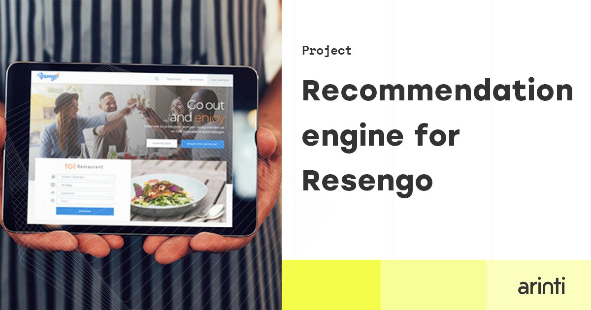 We're excited to announce that we'll be working on a recommendation engine with <a href="/Resengo/">Resengo</a> &amp; @VLAIO_bethis year! In this research project, we aim to match the right customer to the right restaurant, by taking into account preferences, previous reservations and similar profiles.