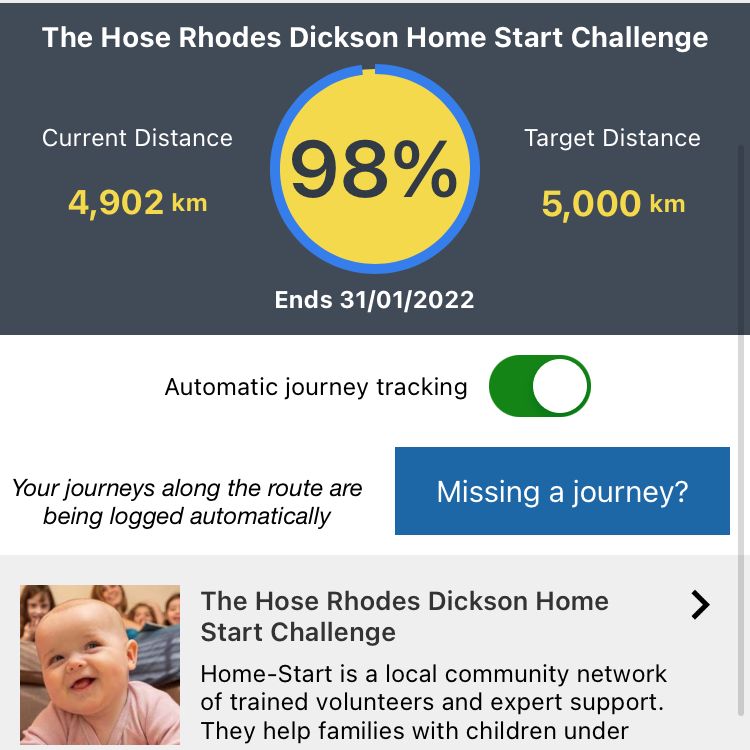 PedalAid (@pedalaid) on Twitter photo You came so close to reaching the 5000km January Challenge target. In the end, the PedalAid community cycled 4902km. This was probably our narrowest miss ever! Home-Start IOW will still receive a £100 donation from <a href="/HRDiw/">Hose Rhodes Dickson</a>
Thanks to everyone who took part in the Challenge! You came so close to reaching the 5000km January Challenge target. In the end, the PedalAid community cycled 4902km. This was probably our narrowest miss ever! Home-Start IOW will still receive a £100 donation from <a href="/HRDiw/">Hose Rhodes Dickson</a>
Thanks to everyone who took part in the Challenge!