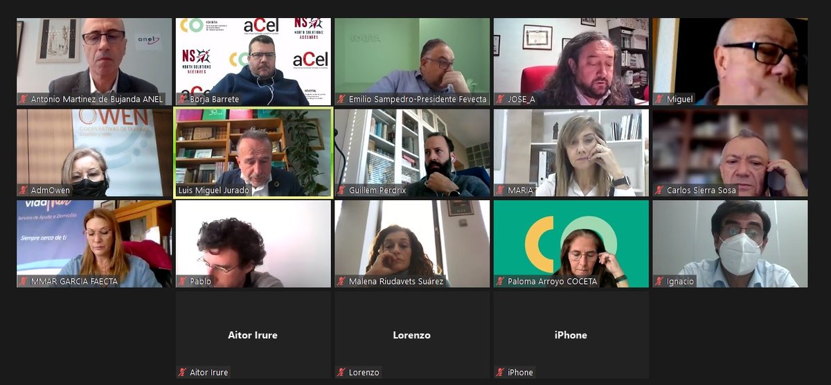 Nuestra agrupación participa hoy en el consejo rector de <a href="/Coopsdetrabajo/">COCETA</a>. 

<a href="/nsolutionsnet/">North Solutions Asesores</a> 
#SomosCooperativas #EconomíaSocial