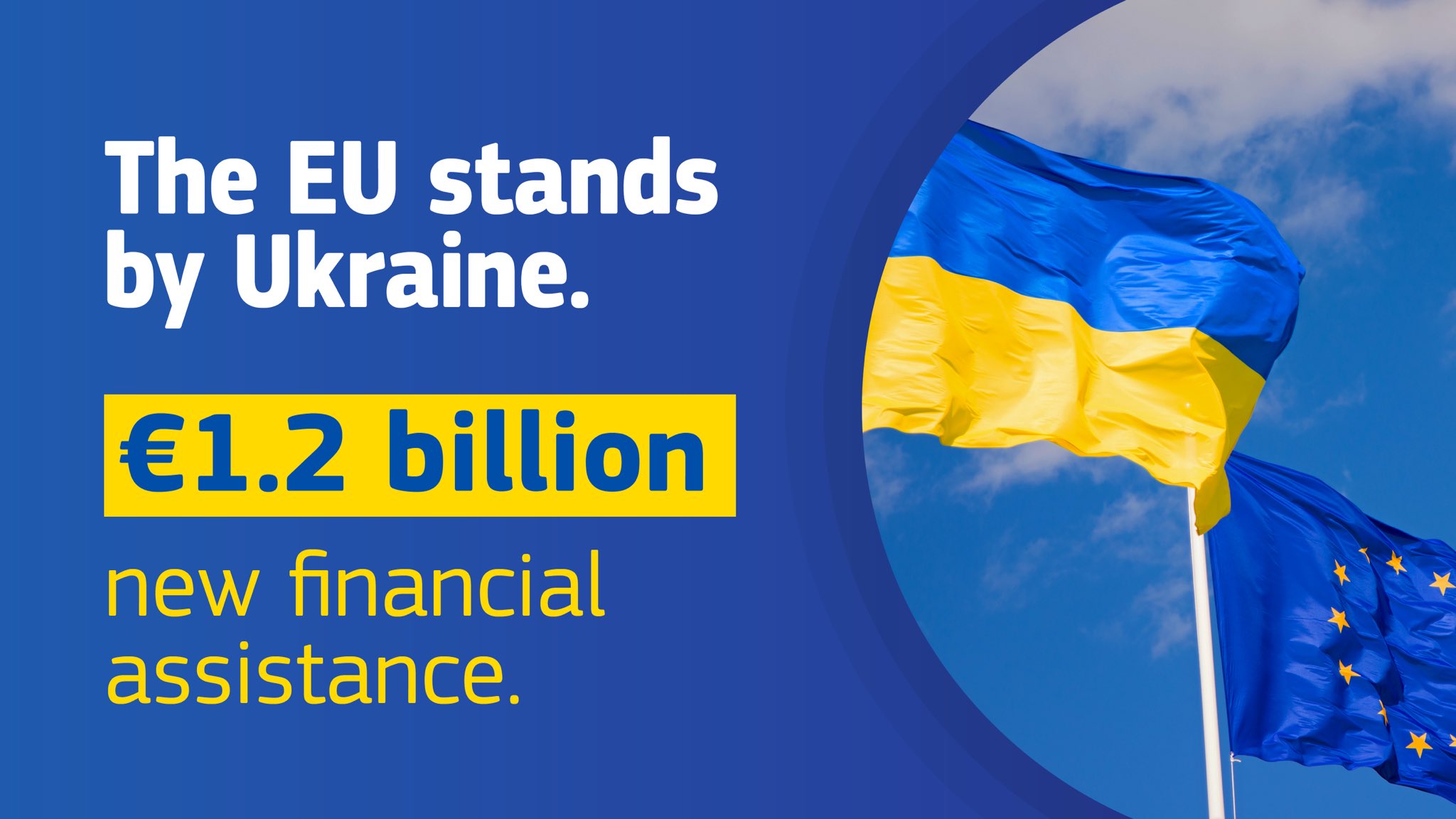 Twitter 上的ursula Von Der Leyen As I Announced Last Week The Eu Commission Has Proposed A 1 2 Billion Financial Assistance Package For Ukraine I Call On Europarl En And Eu Countries To Agree Swiftly
