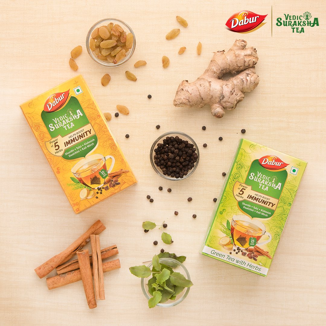 The perfect cup of immunitea with the goodness of ayurvedic herbs.
Buy now: bit.ly/348Mt0t

#Dabur #powerof5herbs #immunity #tea #tealover #health #beverage #healthlifestyle #teablogger #foodstagram #stayfit #newlaunch #teatime #chai #chailover #greentea #ayurveda