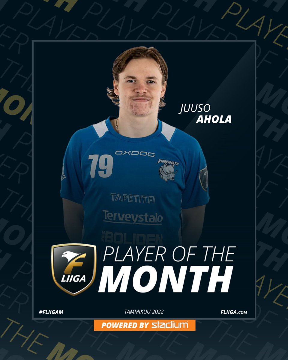 f_liiga's tweet photo. 🏆 𝗦𝗧𝗔𝗗𝗜𝗨𝗠𝗜𝗡 𝗞𝗨𝗨𝗞𝗔𝗨𝗗𝗘𝗡 𝗣𝗘𝗟𝗔𝗔𝗝𝗔𝗧 𝗩𝗔𝗟𝗜𝗧𝗧𝗨! 🏆

Onnea tammikuun pelaajina palkitut @KarhutEdustus Juuso Ahola ja @EraViikingit Laura Loisa!

https://t.co/zcTgO7HzvC

#FLIIGA #salibandy #floorball #innebandy #unihockey #StadiumFinland https://t.co/8I63pj79wr