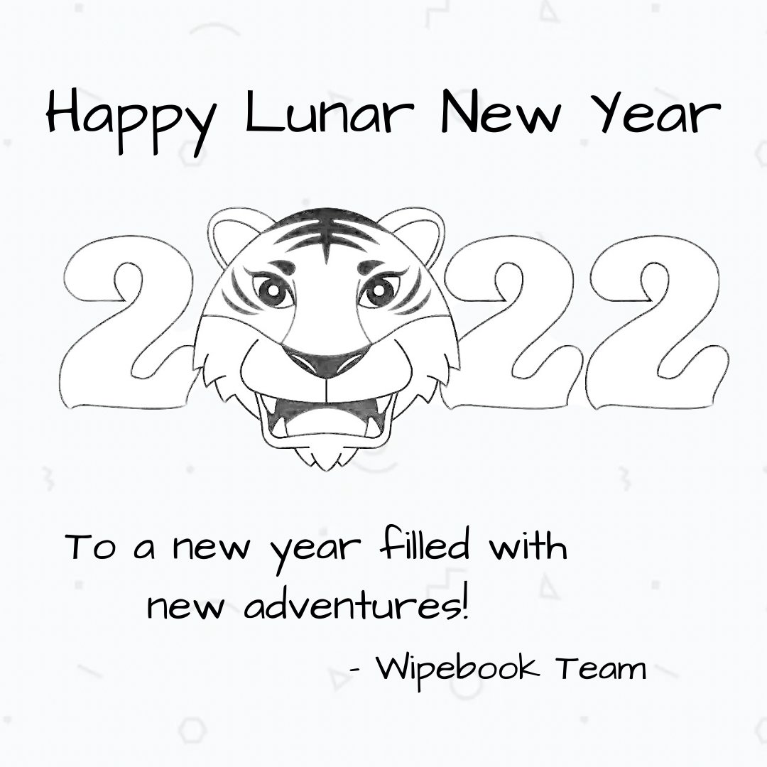 Wipebook's tweet image. Happy New year from all of us here at #Wipebook  ❤️

#lunarnewyear2022