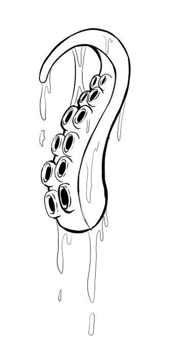 吸盤描きすぎて腕が痛い💦
イカシスターの髪がイカ足なのでこの苦行から逃れることはできない・・・ 
