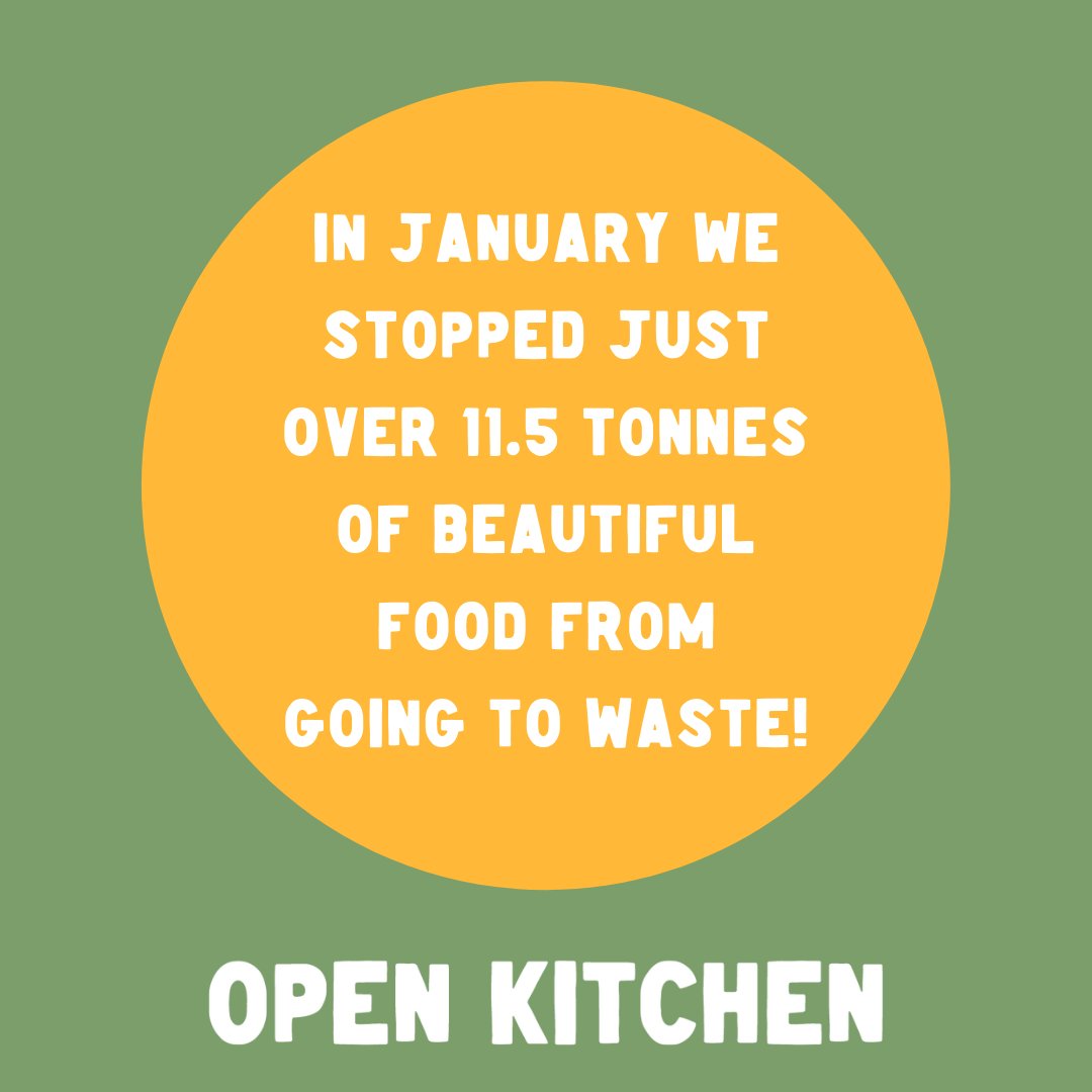 OpenKitchenMCR's tweet image. What a start to the year 💚

We save food from going to waste from food businesses around Manchester and already this year we have been able to save over 11.5 tonnes 🌟

- THREAD -