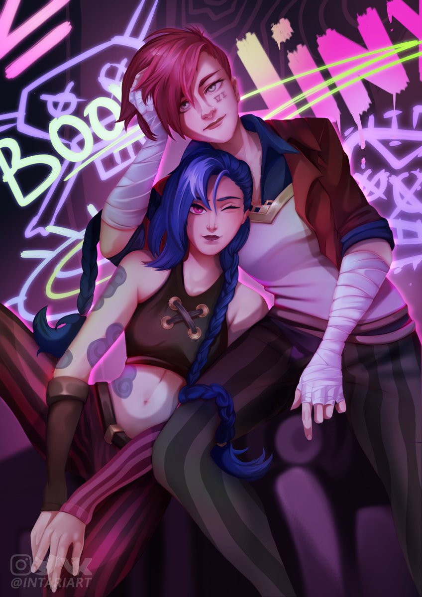 I couldn't skip drawing Arcane fanart
Sketch <a href="/goreinart/">Goreinart</a> 

#Arcane #LeagueOfLegends #Vi #Jinx