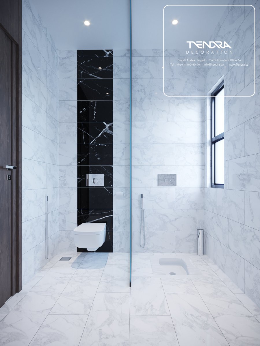 #شركة_تندرا_للديكور
#تصميم_داخلي
#موديرن   
#مكة_المكرمة 
نماذج من تصاميمنا لدورات المياه (اكرمكم الله) حيث اننا نلبي جميع الرغبات بحرفيه عاليه .هُنا العميل طلب بعض الكراسي تكون ارضيه..