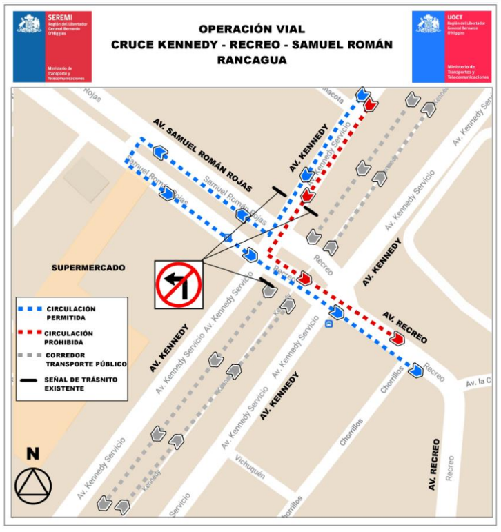 #Rancagua Atención, recuerda que viraje izquierda desde Kennedy hacia Recreo, está prohibido, hacia el oriente utiliza retorno, evita accidentes respeta la señalización de tránsito

Revisa imágen 👇