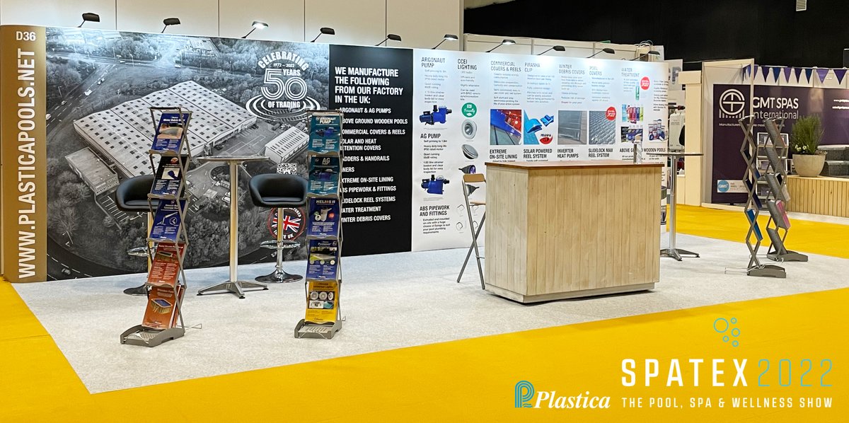 plasticapools's tweet photo. All setup and ready for the first day of SPATEX Ltd π
Come and say hi to our SPATEX team! π
#plasticapools #ukmanfacturing #spatex2022 @SPATEX_show https://t.co/HiUlv6SCrK