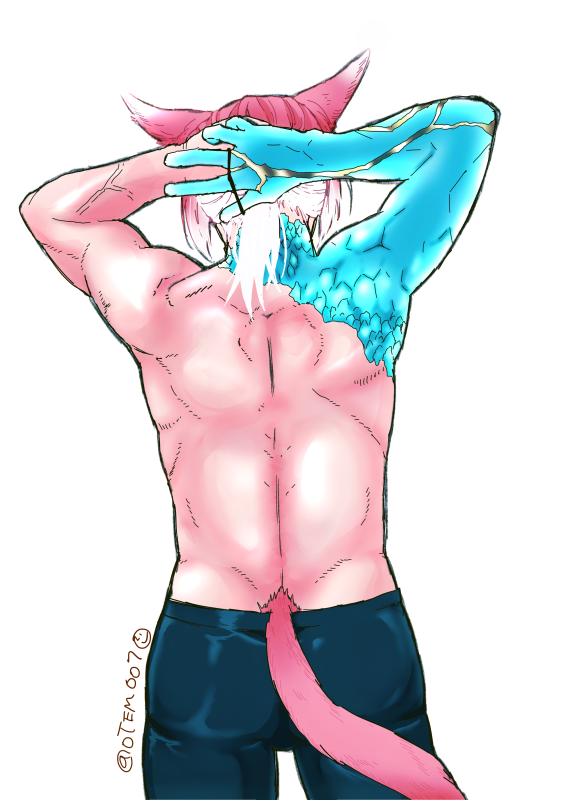 【筋肉練習・公】ひぎぃ……肌色難しい……今はこれが精一杯……