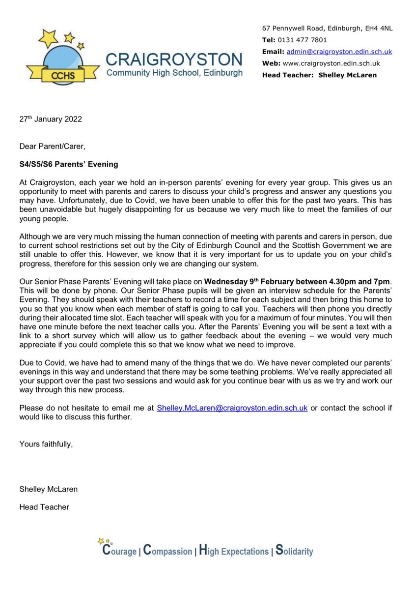 Craigroyston CHS tweet media