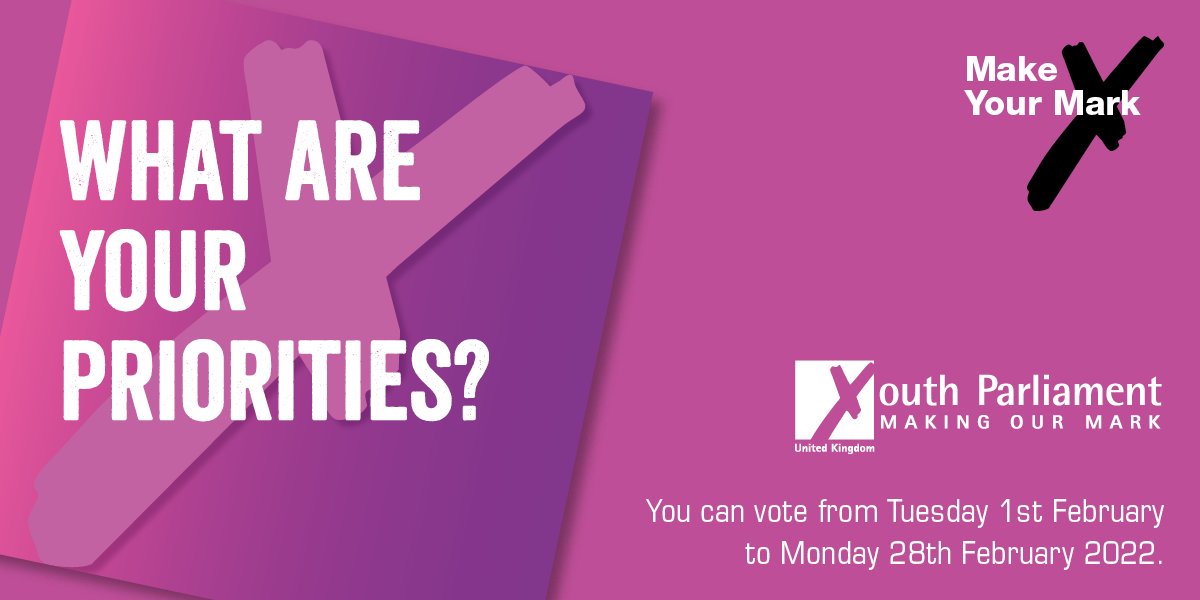 Votes are open! Are you aged between 11-18? Feel strongly about a particular issue? Now is your time to vote in Make Your Mark, the biggest consultation for young people #MakeYourMark @bycLIVE @STCouncil_News #Vote