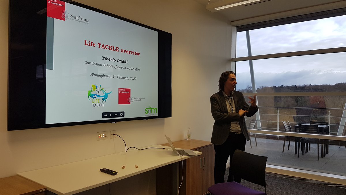 LIFE_TACKLE_EU's tweet photo. Tiberio Daddi of @SantAnnaPisa and Ernest Kovacs of @ACRplus are in West Midlands at @EnglandFootball's St. George Park presenting @LIFE_TACKLE_EU and participating in a workshop on environmental management in football, hosted by @BirminghamFA https://t.co/7o6ImLLKrQ