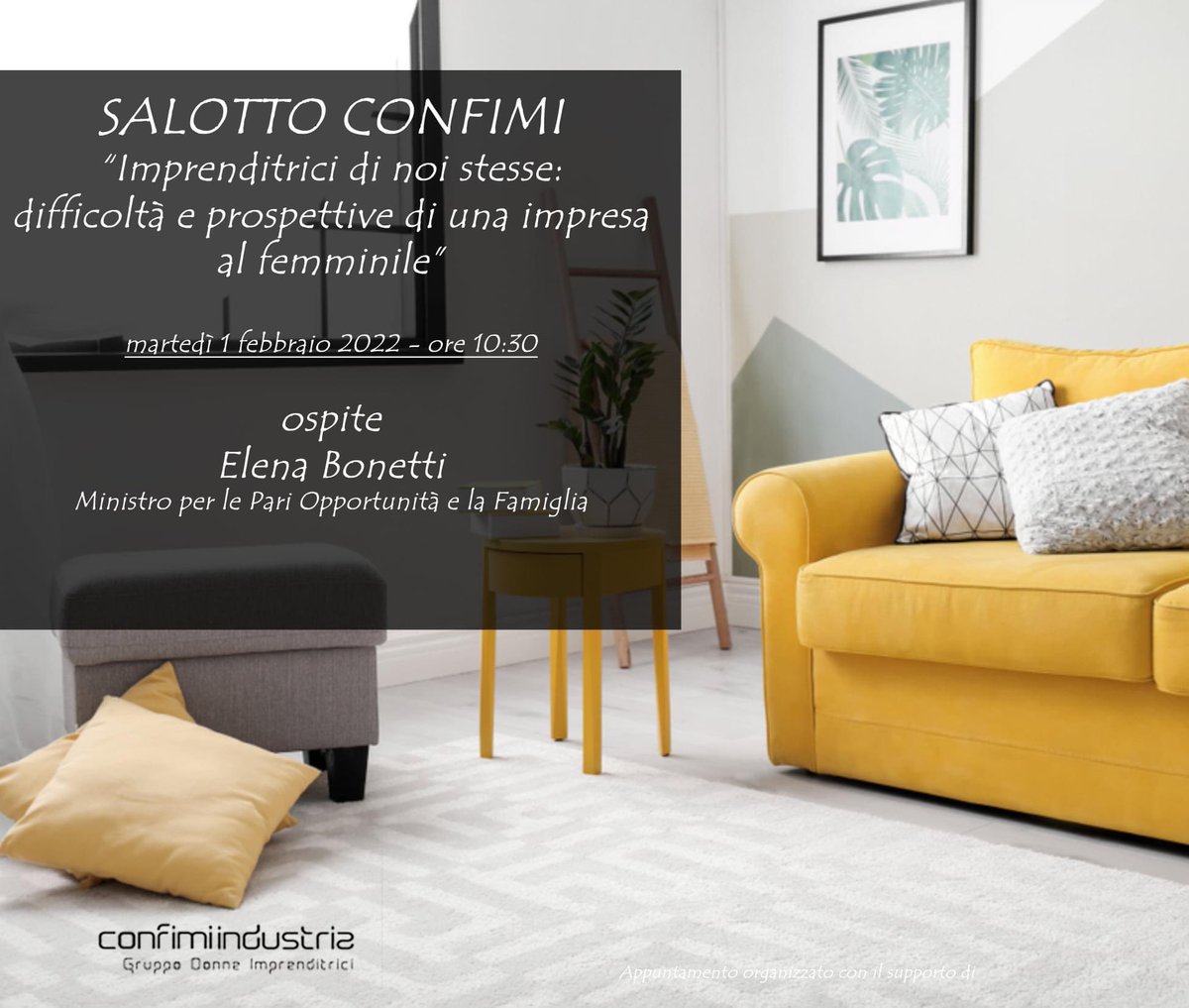 Iniziare la giornata con l’on.le <a href="/elenabonetti/">Elena Bonetti</a> Pari Opportunità invitata dal nostro gruppo #donneimprenditrici di <a href="/ConfimIndustria/">Confimi Industria</a> per affrontare con approccio sistemico temi caldi:#impresefemminili, #payegual #bilanciodigenere #pnrr #fondoimpresadonna #maternita (in vista bonus)